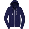 Custom BELLA+CANVAS Unisex Triblend Sponge Fleece Full-Zip Hoodie. Navy TB