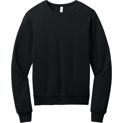 Custom BELLA+CANVAS Unisex Sponge Fleece Classic Crewneck Sweatshirt Black