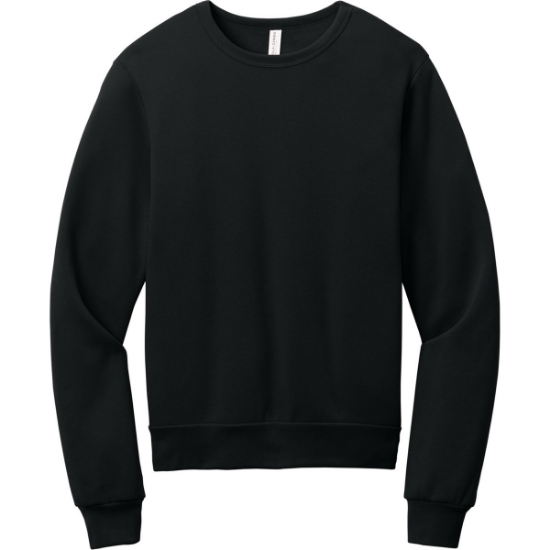 Custom BELLA+CANVAS Unisex Sponge Fleece Classic Crewneck Sweatshirt Black