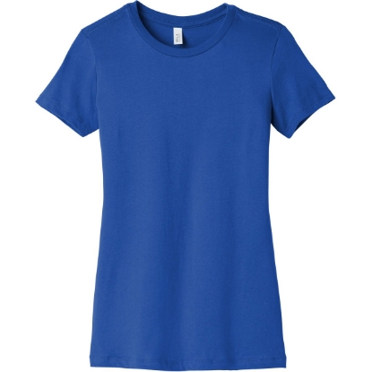 Custom BELLA+CANVAS Womens Slim Fit Tee. True Royal Blue