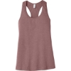 Custom BELLA+CANVAS Womens Jersey Racerback Tank. Heather Mauve Red