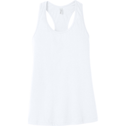 Custom BELLA+CANVAS Womens Jersey Racerback Tank. White