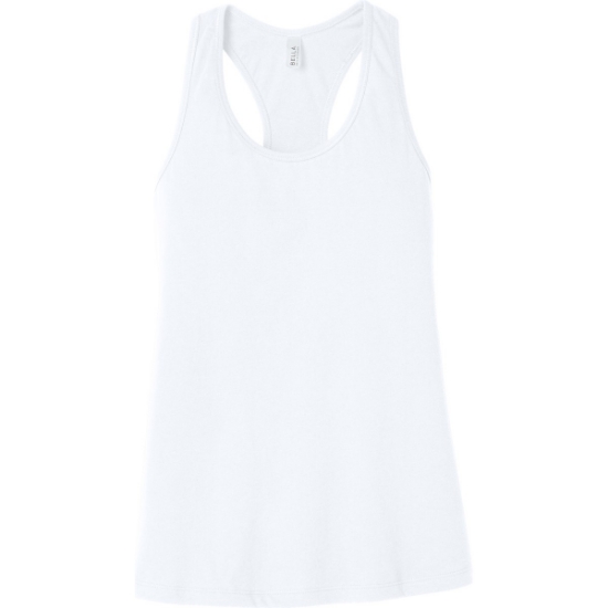 Custom BELLA+CANVAS Womens Jersey Racerback Tank. White