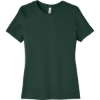 Custom BELLA+CANVAS Womens Relaxed Jersey Short Sleeve Tee. Forest Green