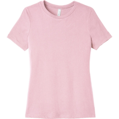 Custom BELLA+CANVAS Womens Relaxed Jersey Short Sleeve Tee. Pink