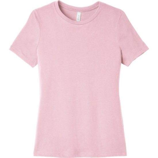 Custom BELLA+CANVAS Womens Relaxed Jersey Short Sleeve Tee. Pink