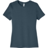 Custom BELLA+CANVAS Womens Relaxed Jersey Short Sleeve Tee. Vintage Navy Blue