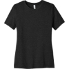 Custom BELLA+CANVAS Womens Relaxed CVC Tee Black Heather