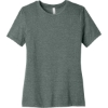 Custom BELLA+CANVAS Womens Relaxed CVC Tee Heather Blue Storm