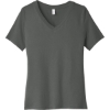 Custom BELLA+CANVAS Womens Relaxed Jersey Short Sleeve V-Neck Tee. Asphalt Gray