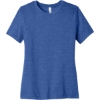 Custom BELLA+CANVAS Womens Relaxed Triblend Tee BlueTB