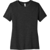 Custom BELLA+CANVAS Womens Relaxed Triblend Tee CharBlkTB