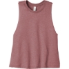 Custom BELLA+CANVAS Womens Racerback Cropped Tank. Heather Mauve Pink