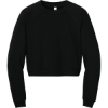 Custom BELLA+CANVAS Womens Raglan Pullover Sponge Fleece Black
