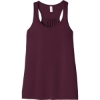Custom BELLA+CANVAS Womens Flowy Racerback Tank. Maroon Red