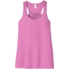 Custom BELLA+CANVAS Womens Flowy Racerback Tank. Neon Pink