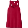 Custom BELLA+CANVAS Womens Flowy Racerback Tank. Red