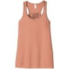Custom BELLA+CANVAS Womens Flowy Racerback Tank. Sunset Orange