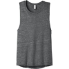Custom BELLA+CANVAS Womens Flowy Scoop Muscle Tank. Asphalt Slub