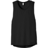 Custom BELLA+CANVAS Womens Flowy Scoop Muscle Tank. Black