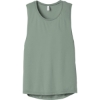 Custom BELLA+CANVAS Womens Flowy Scoop Muscle Tank. Dusty Blue