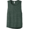 Custom BELLA+CANVAS Womens Flowy Scoop Muscle Tank. Forest Marble
