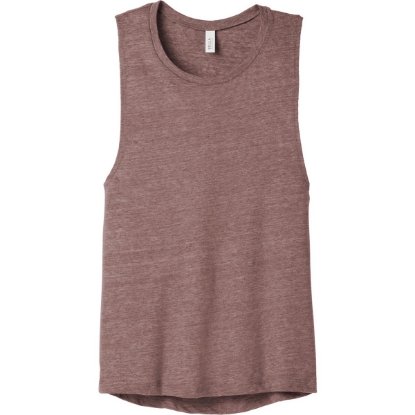 Custom BELLA+CANVAS Womens Flowy Scoop Muscle Tank. Mauve Slub