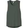 Custom BELLA+CANVAS Womens Flowy Scoop Muscle Tank. Military Green