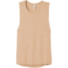 Custom BELLA+CANVAS Womens Flowy Scoop Muscle Tank. Peach Slub