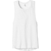 Custom BELLA+CANVAS Womens Flowy Scoop Muscle Tank. White Slub