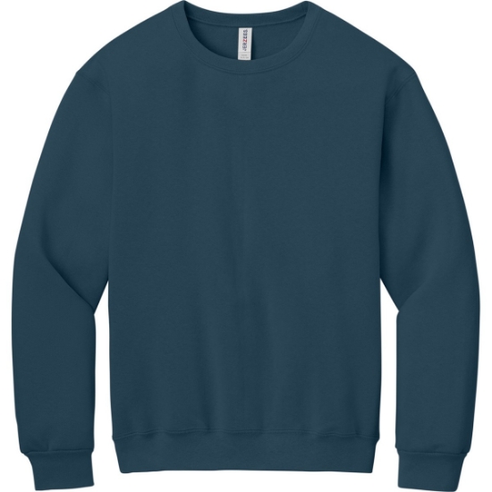 Custom Jerzees Rugged Unisex Crewneck Sweatshirt Washed Navy Blue