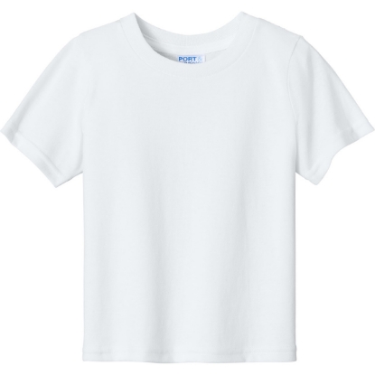 Custom Port & Co Infant Core Cotton Tee. White