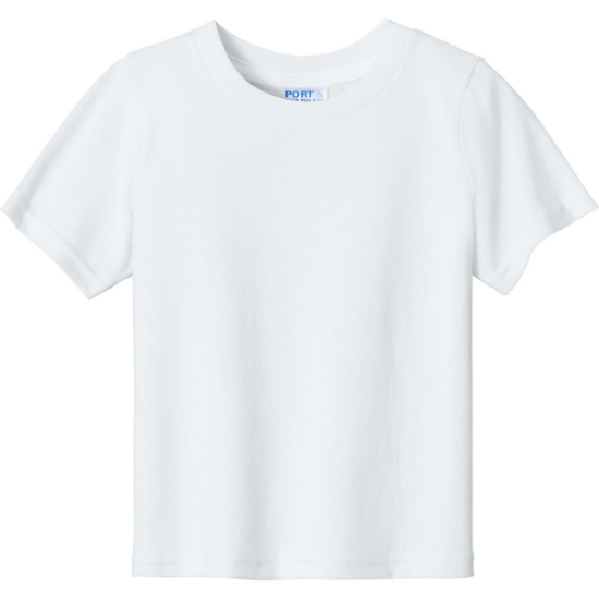 Custom Port & Co Infant Core Cotton Tee. White