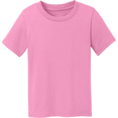 Custom Port & Co Toddler Core Cotton Tee. Candy Pink