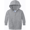 Custom Port & Co Infant Core Fleece Full-Zip Hooded Sweatshirt. Athletic Heather Gray