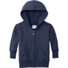 Custom Port & Co Infant Core Fleece Full-Zip Hooded Sweatshirt. Navy Blue