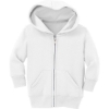 Custom Port & Co Infant Core Fleece Full-Zip Hooded Sweatshirt. White