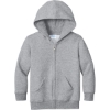 Custom Port & Co Toddler Core Fleece Full-Zip Hooded Sweatshirt. Athletic Heather Gray