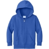 Custom Port & Co Toddler Core Fleece Full-Zip Hooded Sweatshirt. Royal Blue