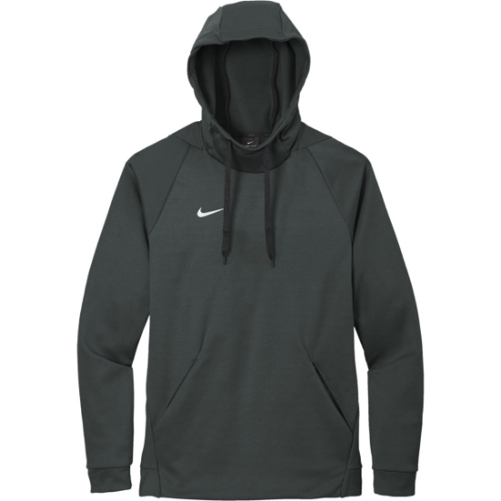 Custom Nike Therma-FIT Pullover Fleece Hoodie Team Anthracite Gray