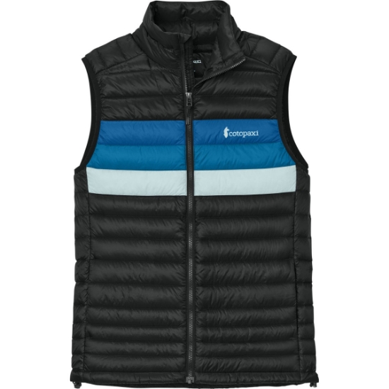 Custom Cotopaxi Fuego Down Vest Black/Atlantic Blue