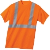 Custom CornerStone - ANSI 107 Class 2 Safety T-Shirt. Safety Orange/Reflective Silver