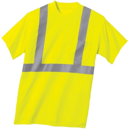 Custom CornerStone - ANSI 107 Class 2 Safety T-Shirt. Safety Yellow/Reflective Silver