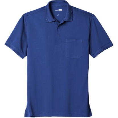 Custom CornerStone Industrial Snag-Proof Pique Pocket Polo. Royal Blue