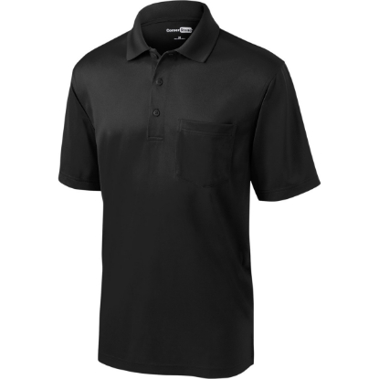 Custom CornerStone Select Snag-Proof Pocket Polo. Black