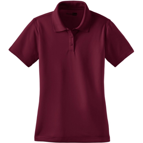 Custom CornerStone Womens Select Snag-Proof Polo. Maroon Red