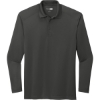 Custom CornerStone Select Lightweight Snag-Proof Long Sleeve Polo Charcoal Gray
