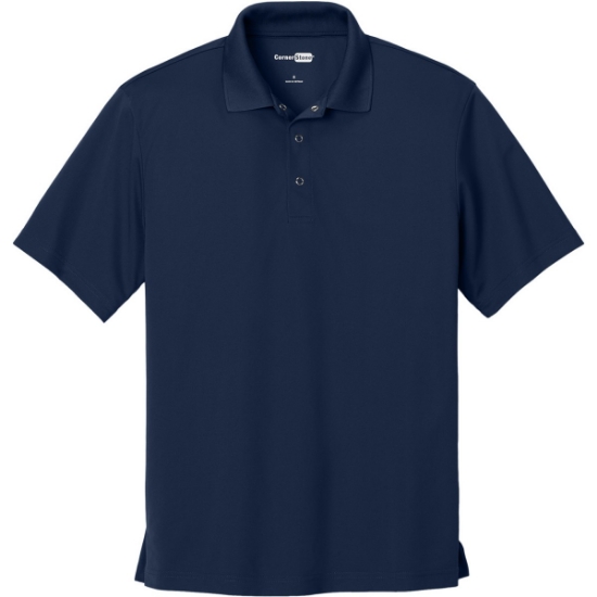 Custom CornerStone Micropique Gripper Polo. True Navy Blue