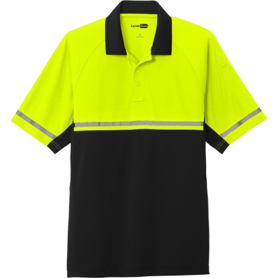 Custom CornerStone Select Lightweight Snag-Proof Enhanced Visibility Polo Safety Yellow/Black