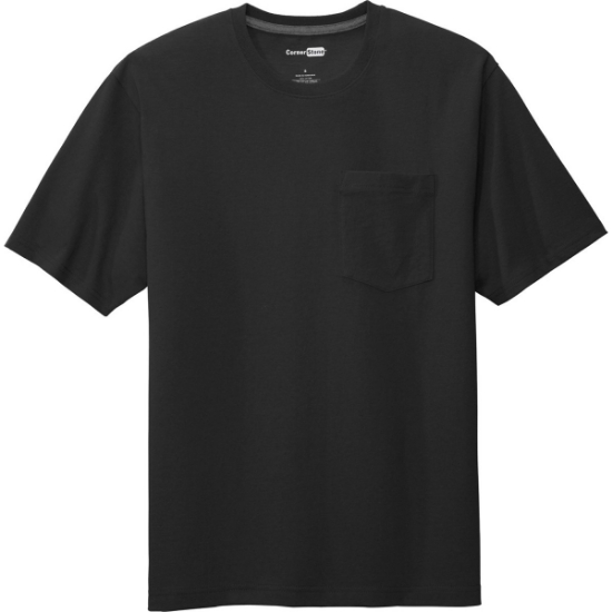 Custom CornerStone Workwear Pocket Tee Black